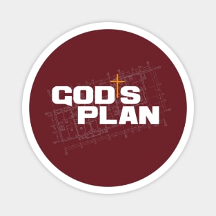 God's Plan (White) Magnet